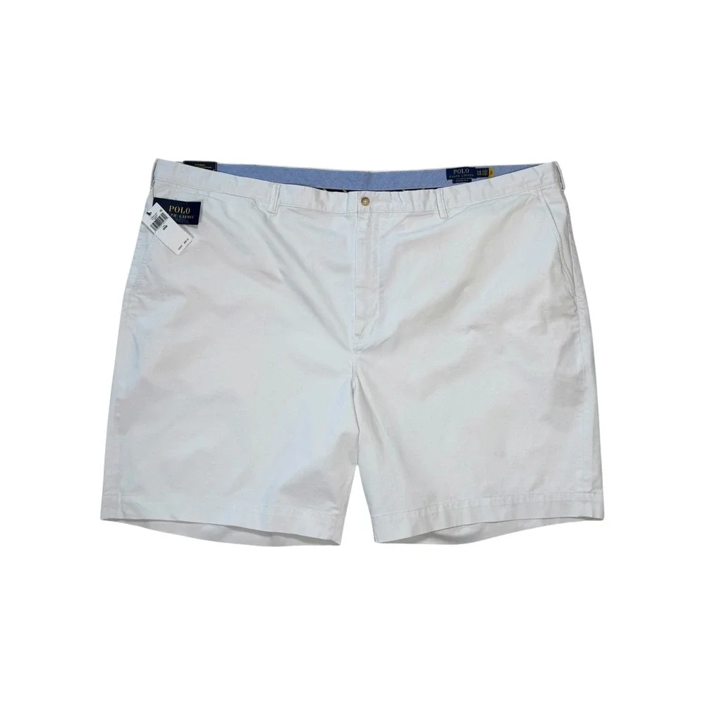 Polo Ralph Lauren Mens‎ White Classic Fit 9 Inch Stretch Chino Shorts 54B New